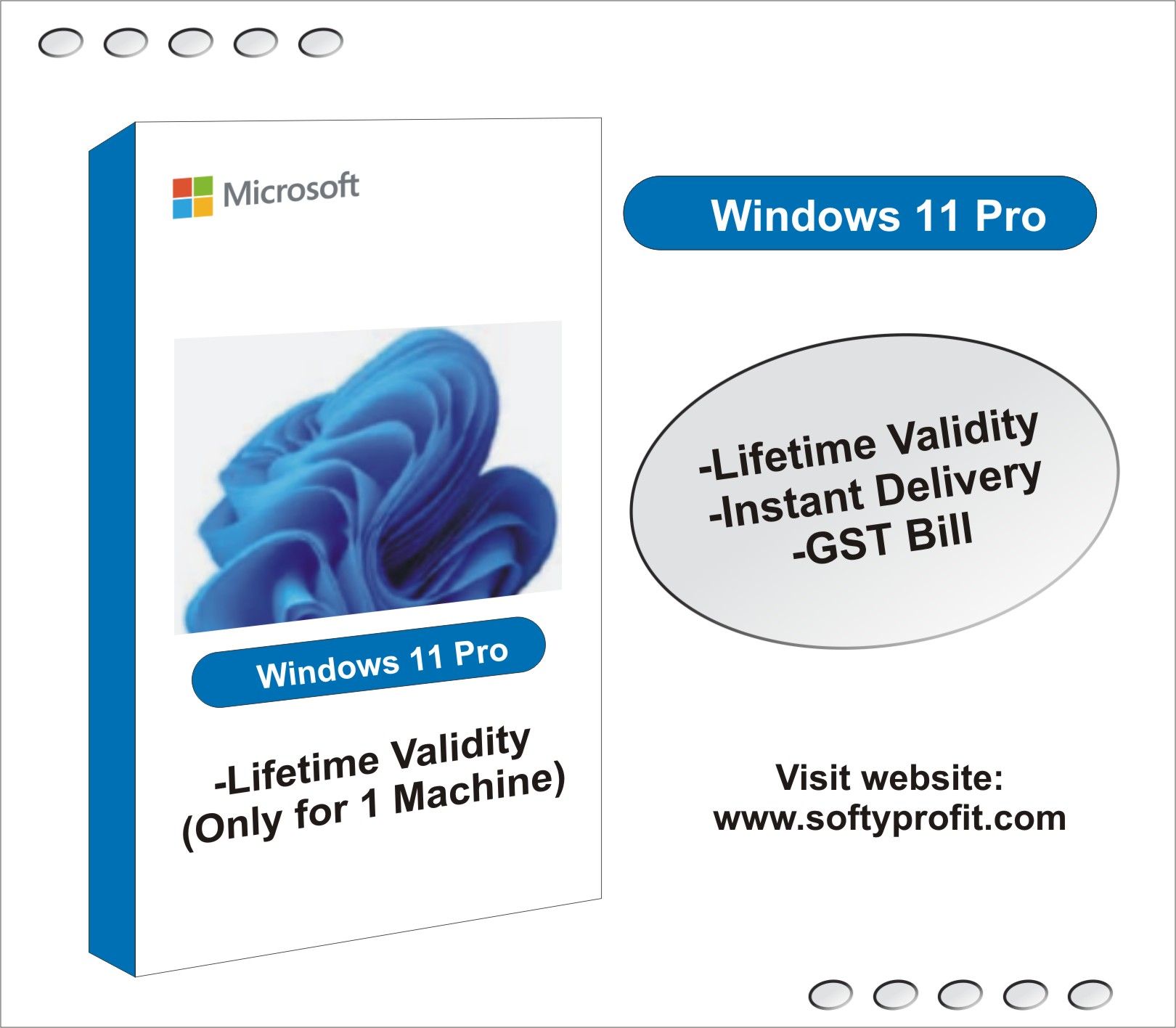 Windows 11 Pro(32bit/64bit) Lifetime